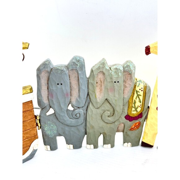 Vtg NOAH’S ARK Nursery Room Decor Shelf Table Top Zoo Animals Lion Giraffe Zebra - Picture 4 of 13